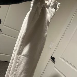 white wide leg jeans